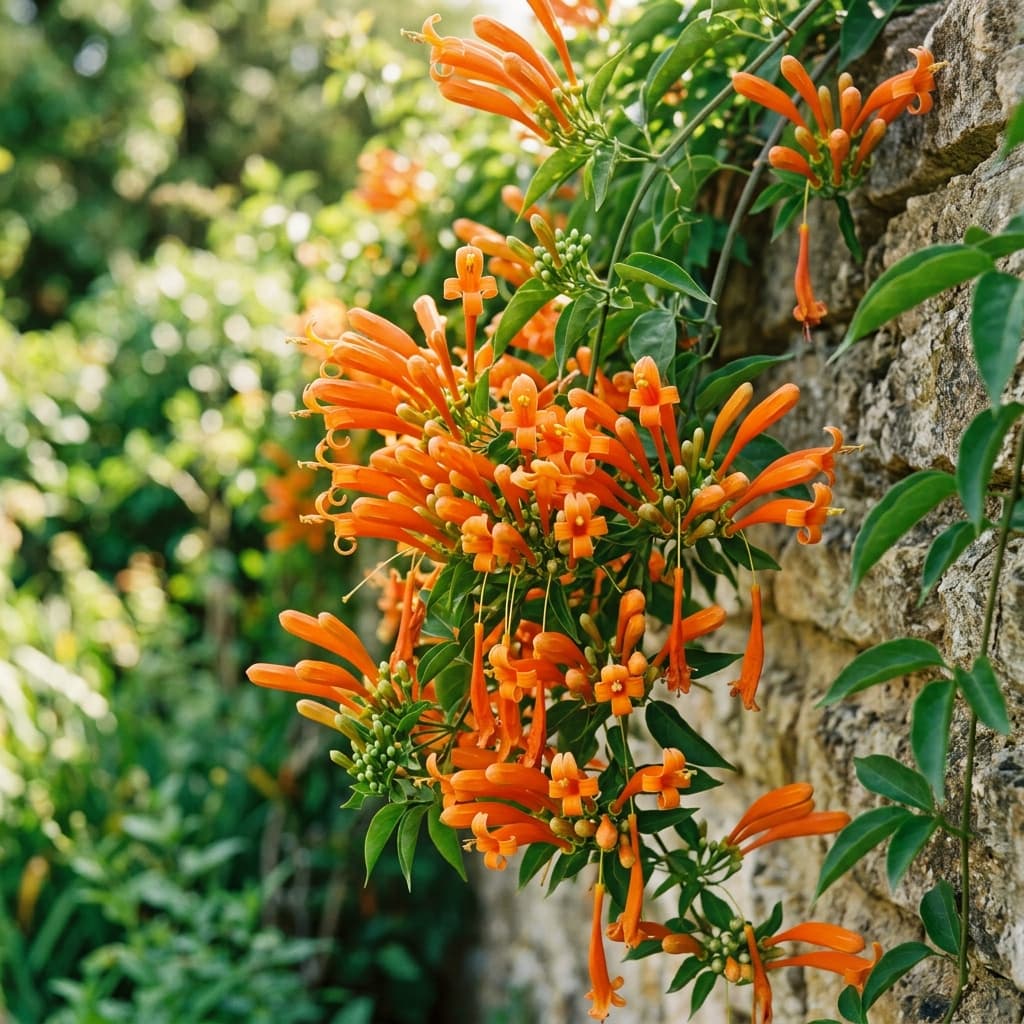 Flaming Trumpet Vine (Pyrostegia Venusta) Creeper/Climber Flowering Live Plant